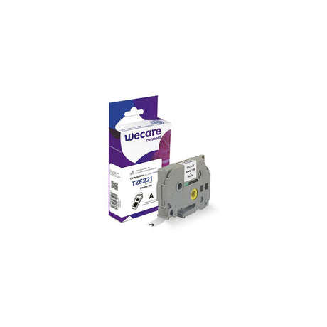 Tape WECARE 9mm TZe-221 Black on White