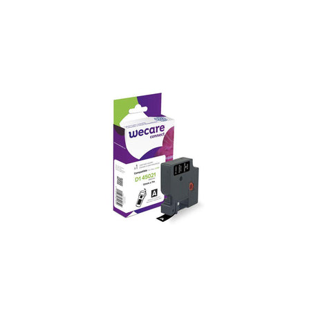 Tape WECARE 12mm White on Black