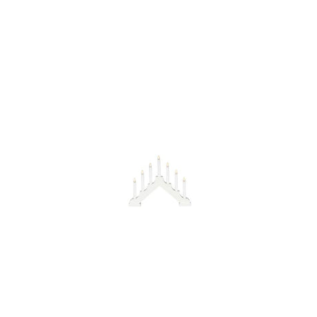 Electric candle holder battery 7 light wood white