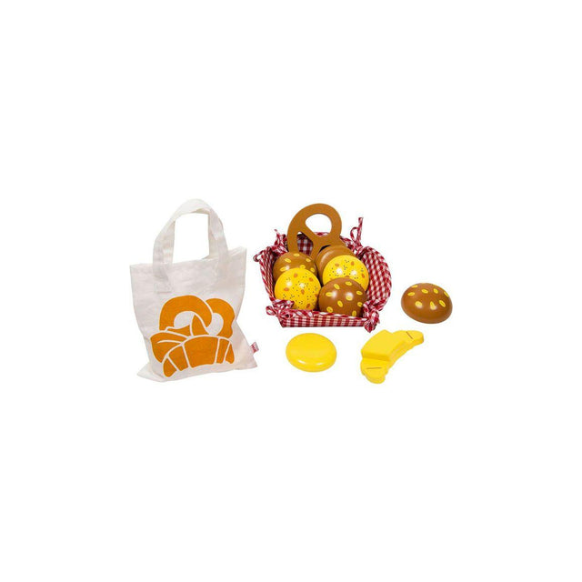 Wooden groceries bread with basket 11 pieces