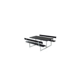 Bench set Basic w/2 backrests black