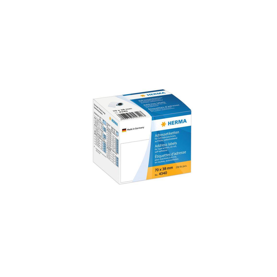 Address label on roll 70x38mm 250/pack