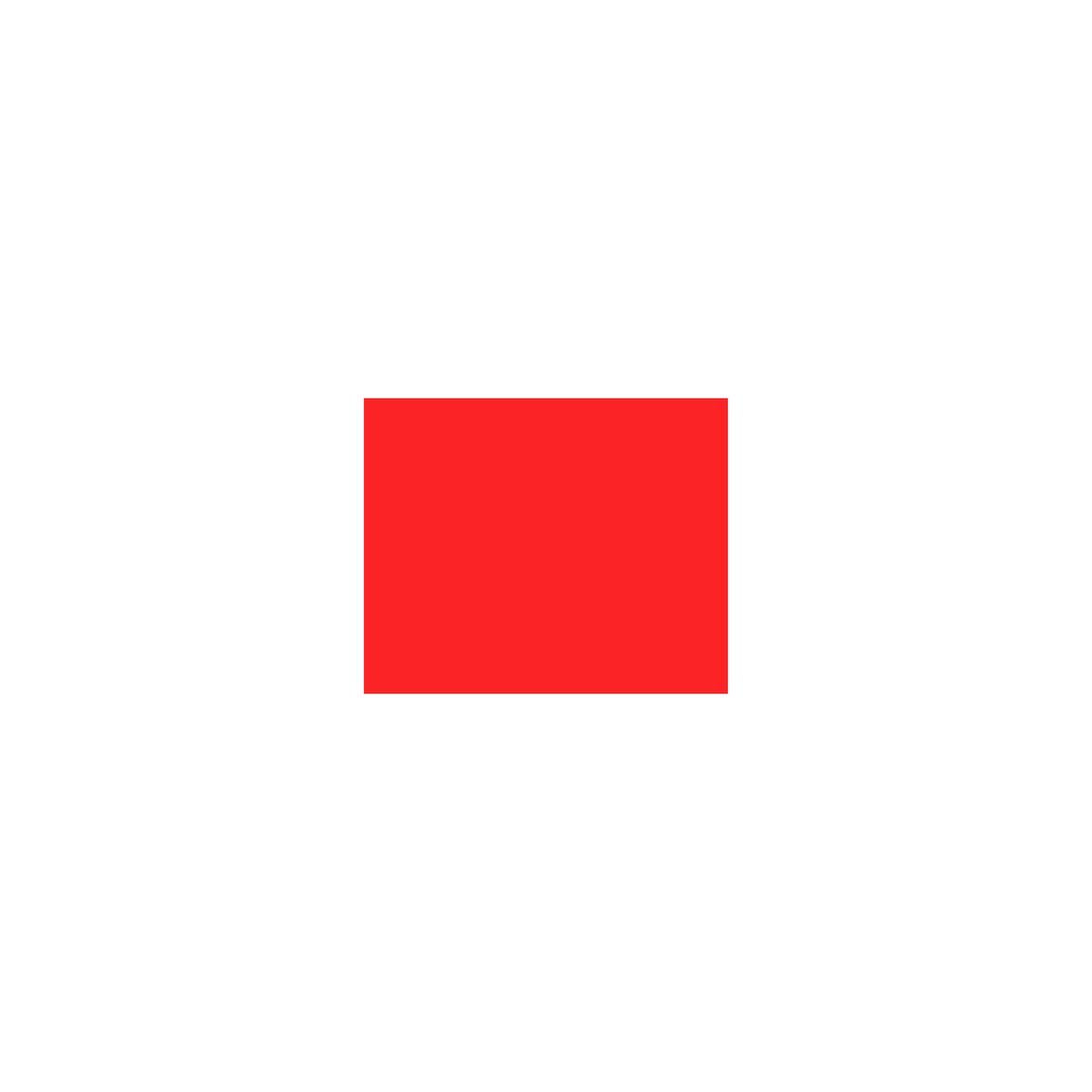 Label 1136 20x16mm G2 Fluorine red 8rl/fp