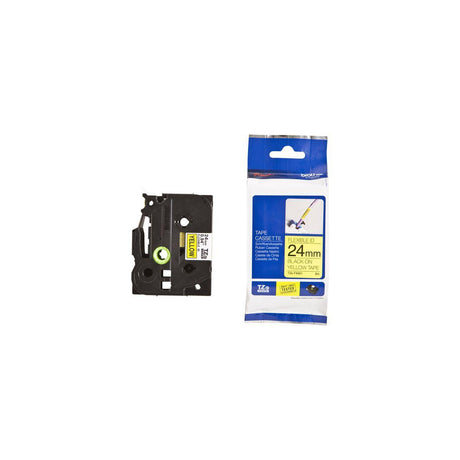 Tape BROTHER TZEFX651 24mm Black on Yellow