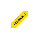 Tape BROTHER TZESL651 24mm Black on Yellow