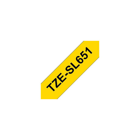 Tape BROTHER TZESL651 24mm Black on Yellow