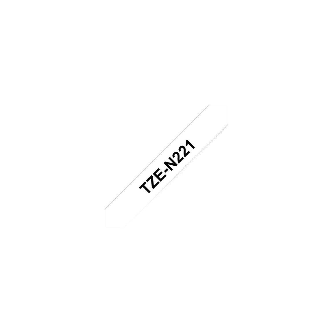 Tape BROTHER TZEN221 9mm Black on White