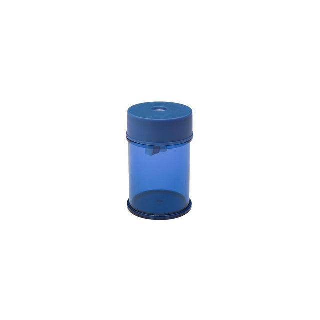 Pencil sharpener single with container