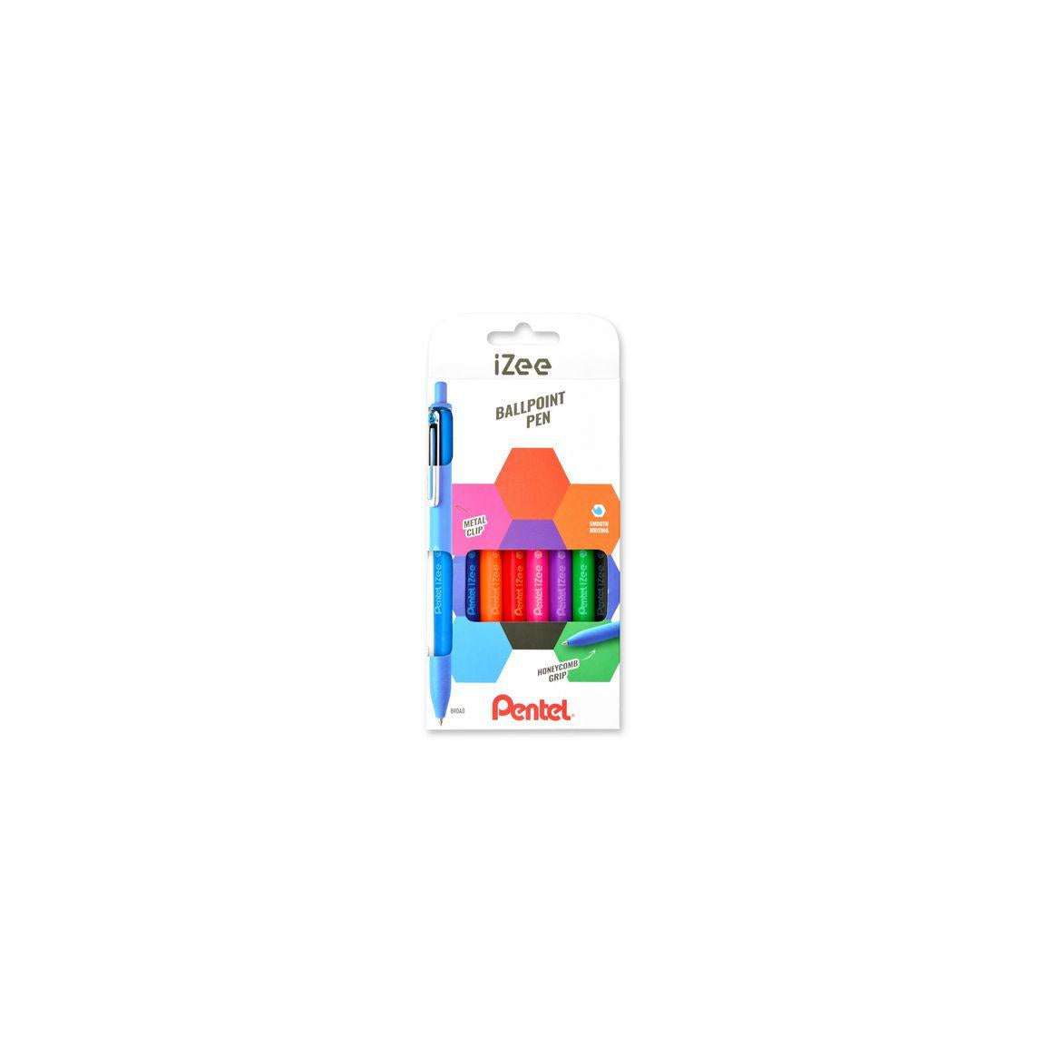 Ballpoint pen PENTEL iZee black colour 8/pack