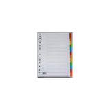 Card index PLASTOREG A4 170g 1-12
