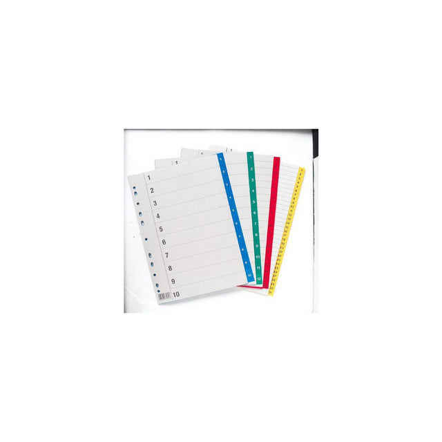 Plastic register PLASTOREG A4 1-52 lj.bl fl