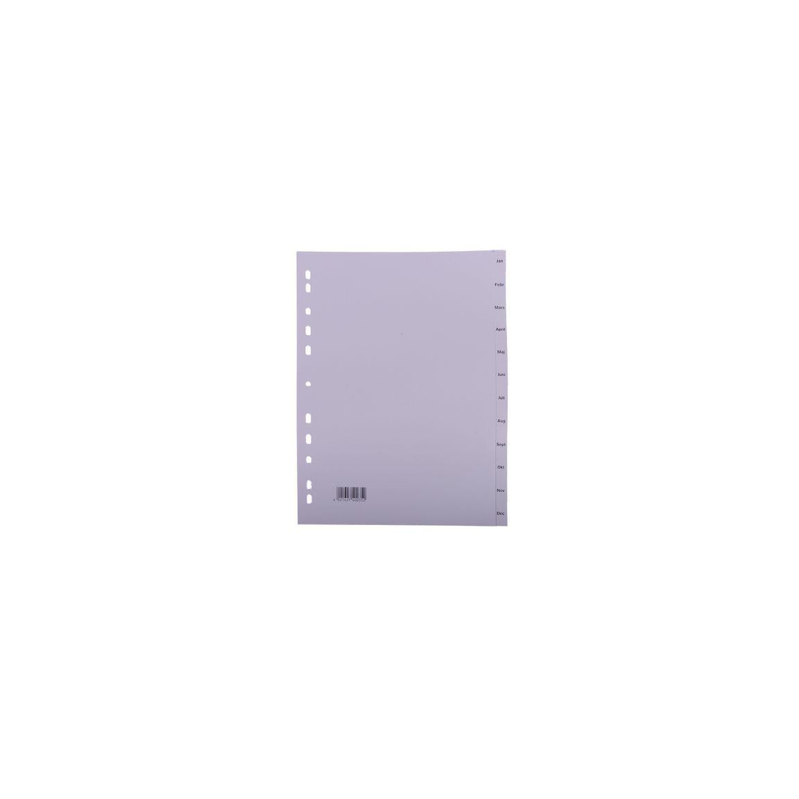 Plastic register PLASTOREG A4 Jan-Dec gr fl
