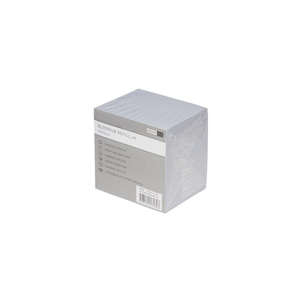 Block cube Pepperpot 90x90 800 sheets white