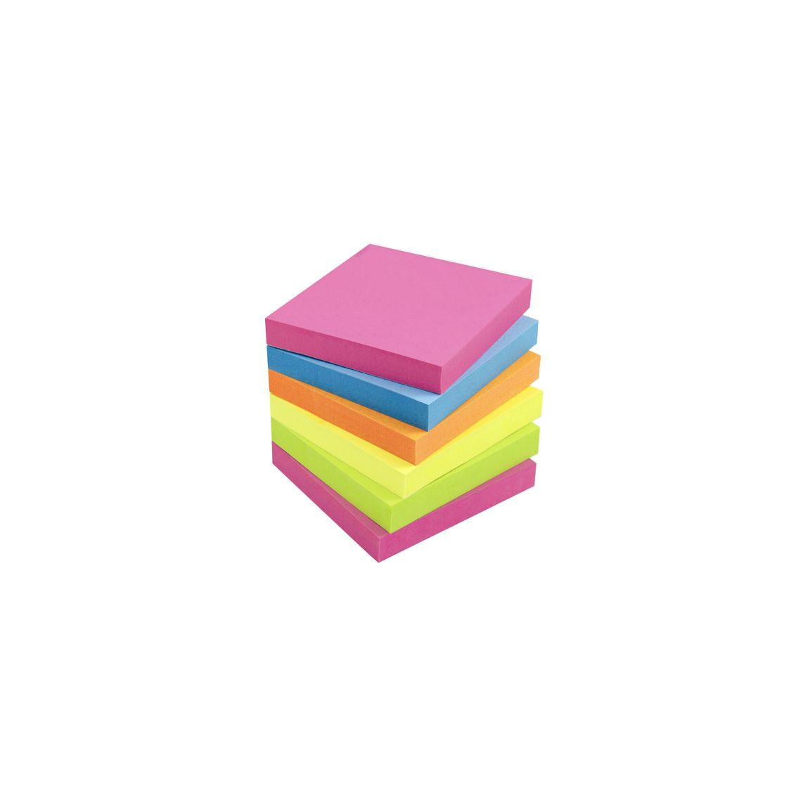 Notes LYRECO standard 75x75mm neon 6/pc