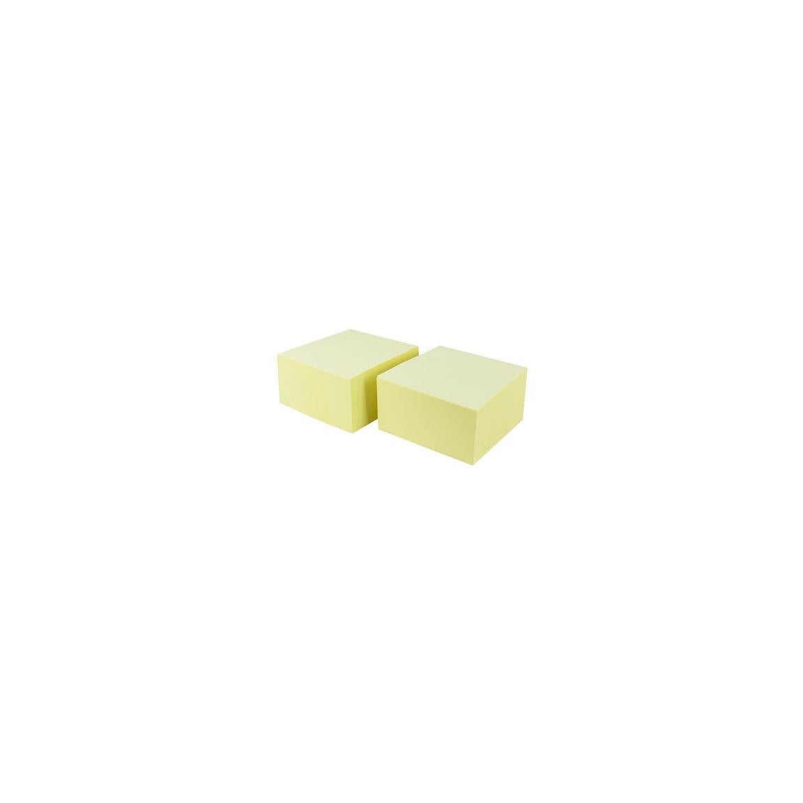 Notes LYRECO cube prem 76x76mm yellow 2/pc