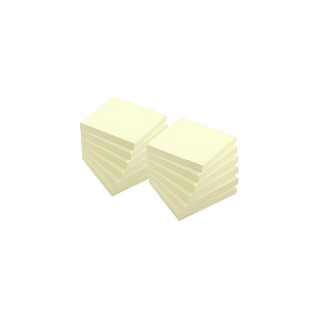 Notes LYRECO recycled 76x76mm yellow 12/pack