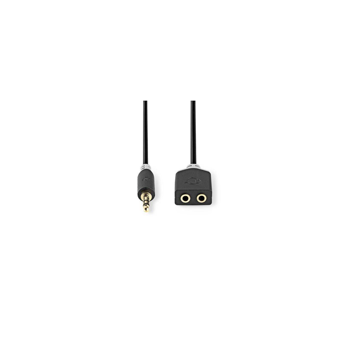 Adapter NEDIS 2x3,5mm Ho - 3,5mm Ha