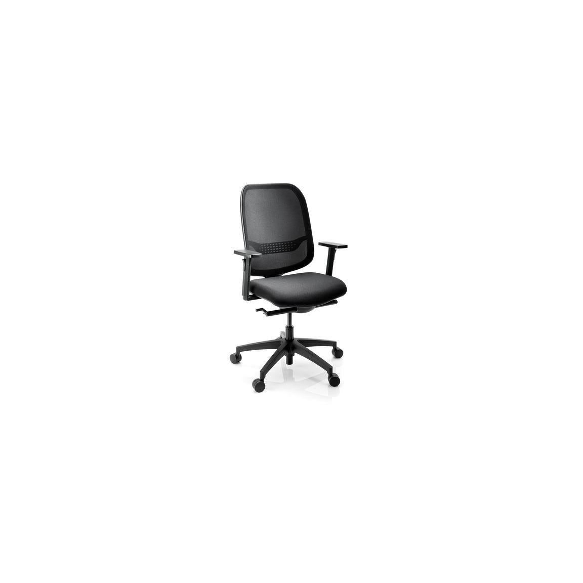 Mesh office chair with armrests
