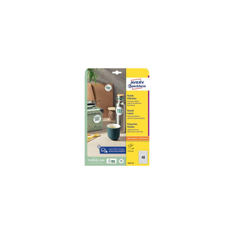 Label AVERY paper Ø30mm white 480/pc