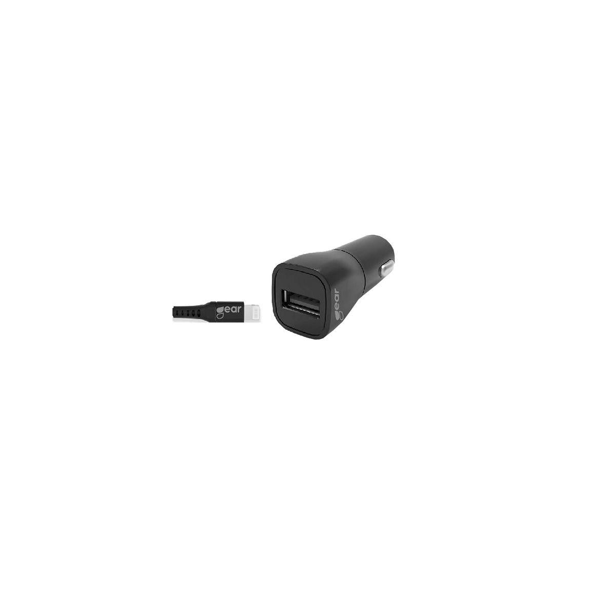 Charger Car GEAR 1xUSB 2,4A Lightning 1m