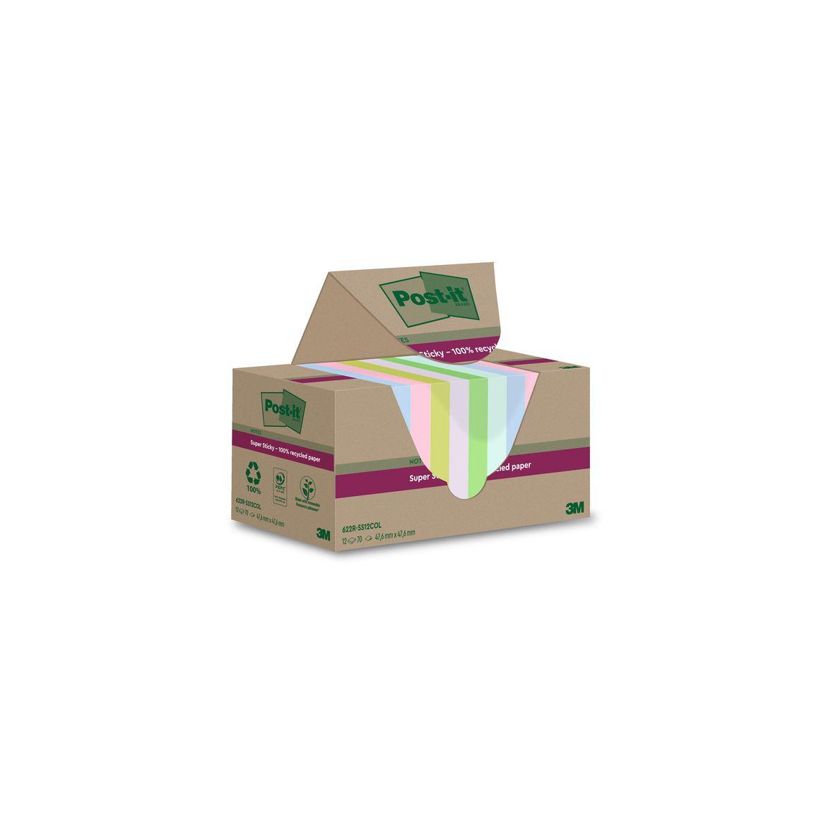 Notes POST-IT SS47,6x47,6mm re black12/fp