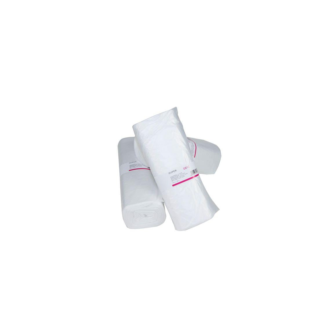 Wastepaper basket bag HD 80L 12my white 50/rl