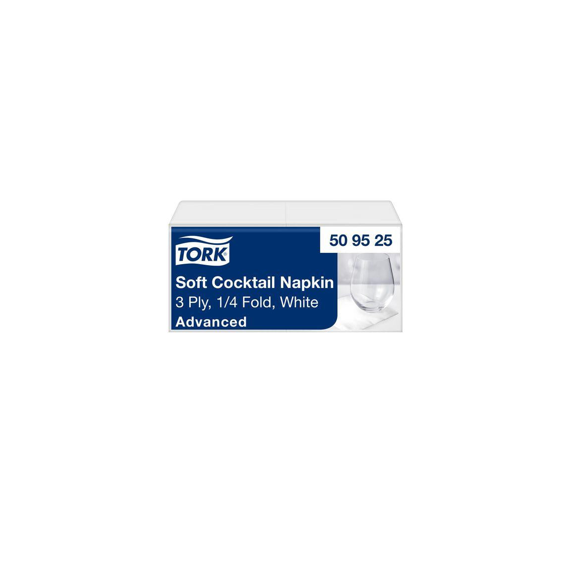 Napkin TORK White 3-lgr, 24x24cm 200/pc