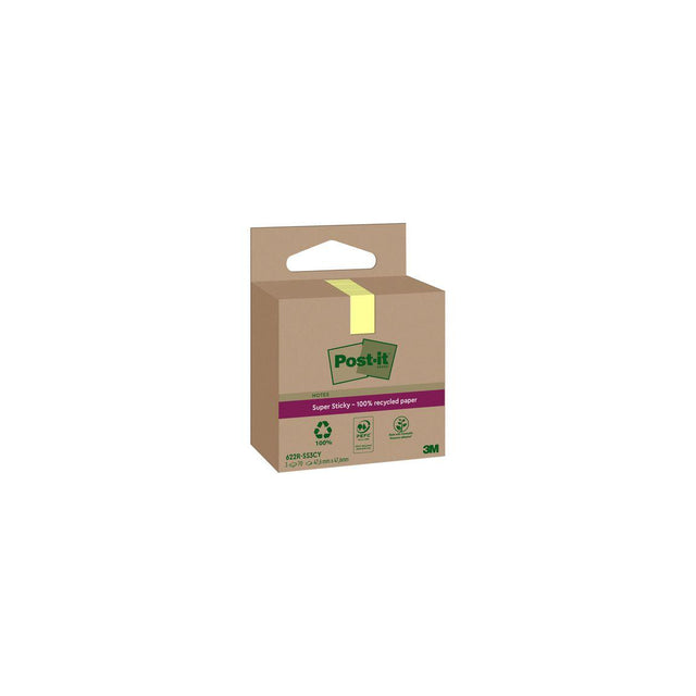 Notes POST-IT SS 47,6x47,6mm re yellow 3/pc