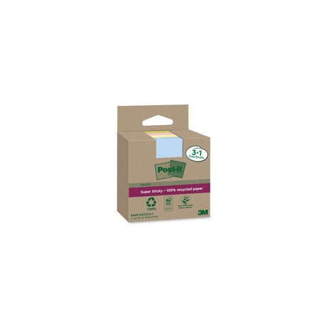 Notes POST-IT SS 76x76mm re black.f 4/pc
