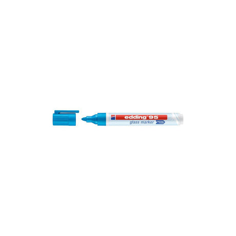 Labelling pen glass board EDDING 95 light blue