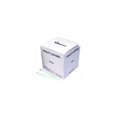 Tweezers plastic osteril white 50/pack