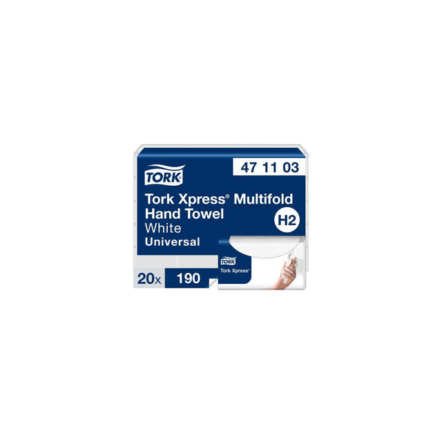 Towel TORK Uni H2 2-ply white 3800/pc