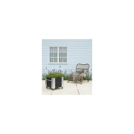 Flower box CUBIC 50x45x46cm black