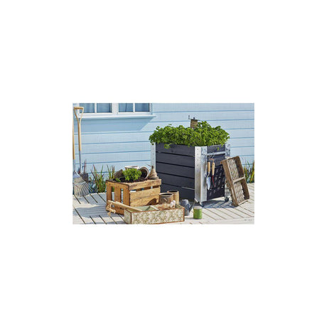 Flower box CUBIC 50x70x87cm black