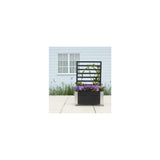 Flower box CUBIC w/Split 50x130x87 black