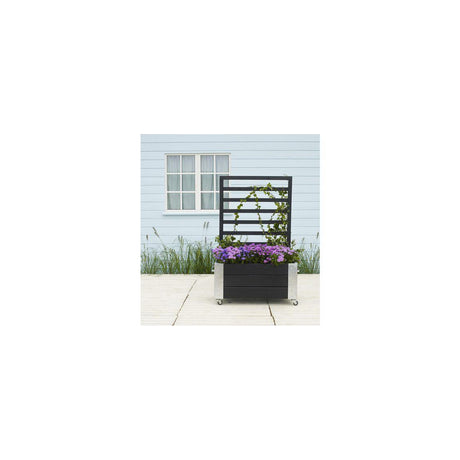 Flower box CUBIC w/Split 50x130x87 black