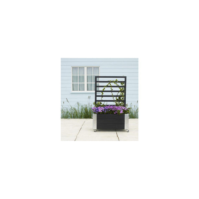Flower box CUBIC w/Split 50x130x87 black
