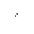 Trellis for flower boxes 50x3,4x58cm black