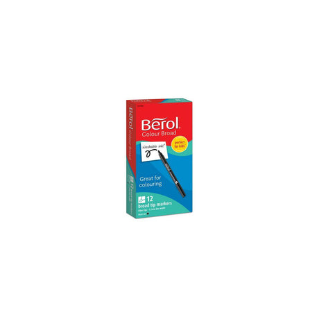Fibre pen BEROL Broad black 12/pc