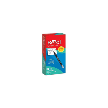 Fibre pen BEROL Fine black 12/pc