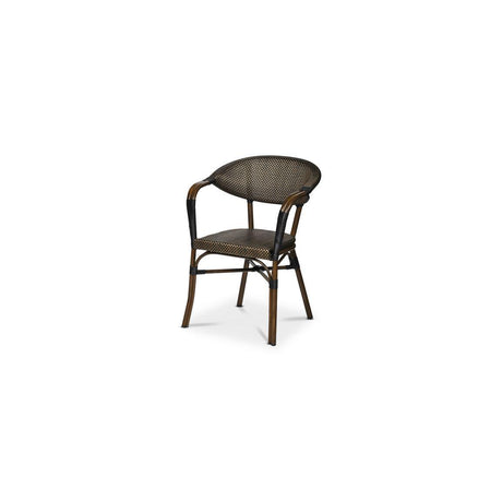 Chair frame MONACO Texteline black/brown