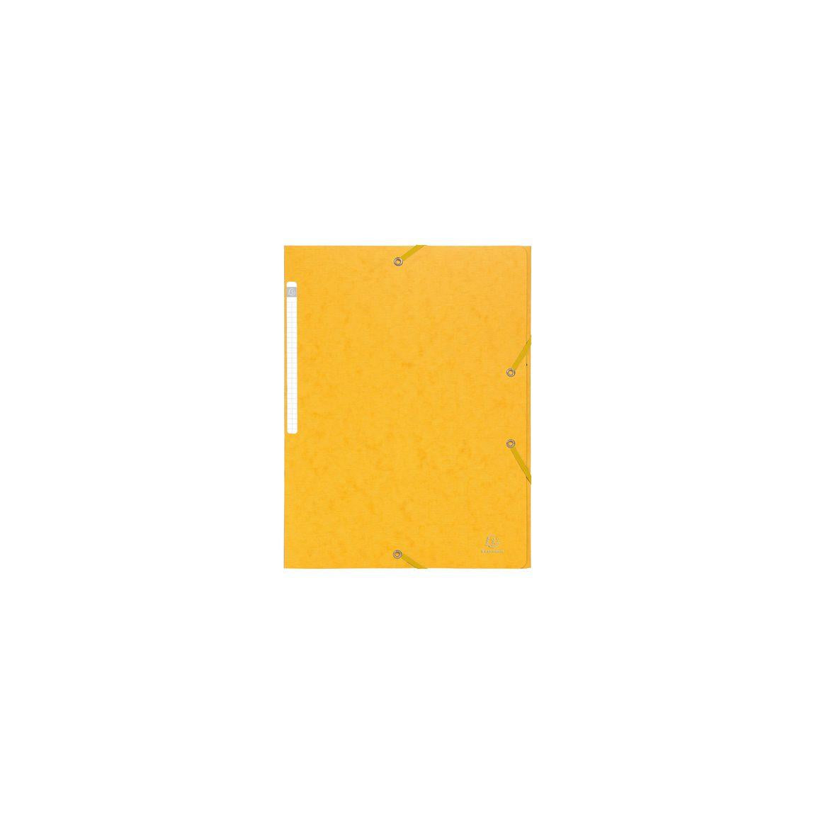 Rubber band folder EXACOMPTA 3cl A4 425g yellow