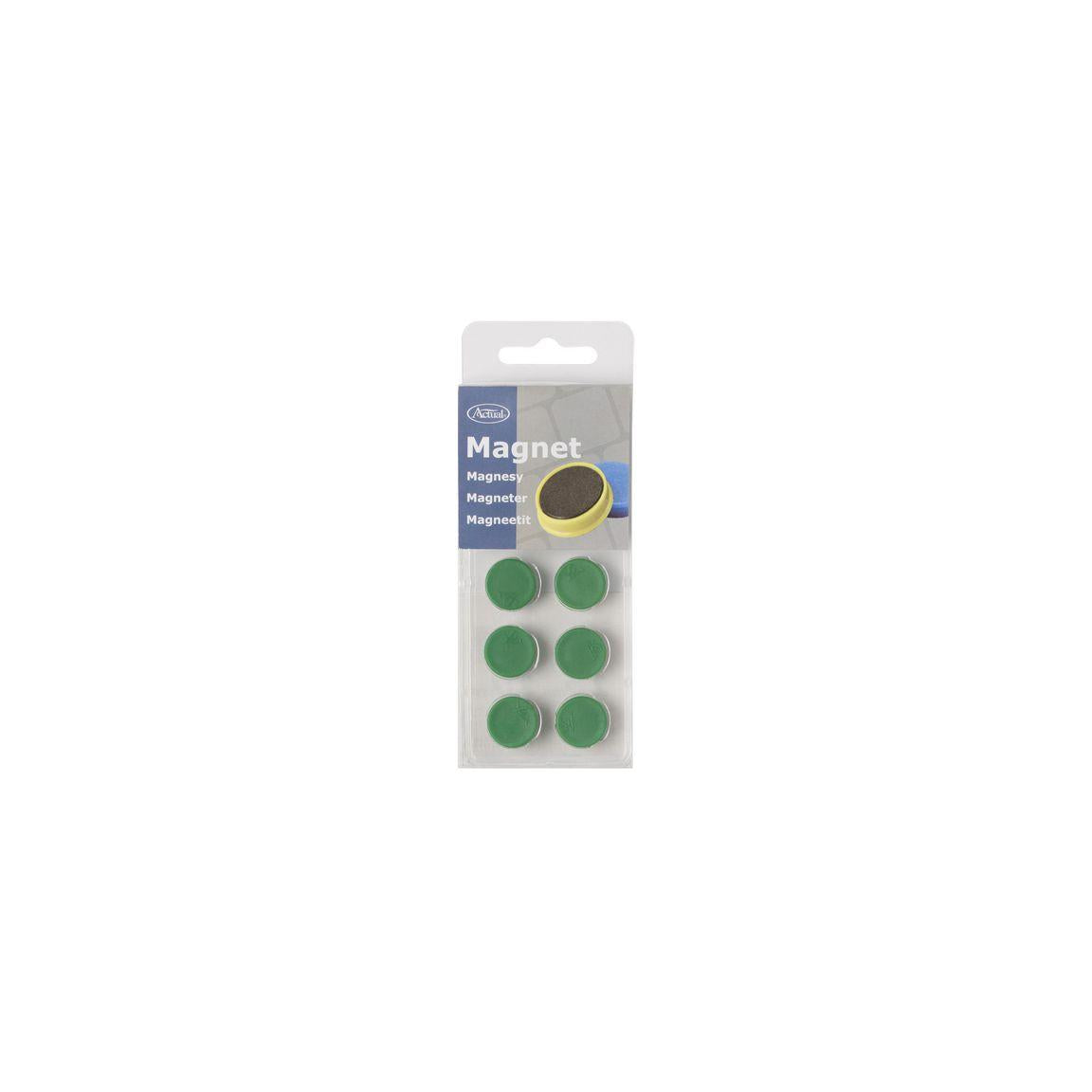Magnet 16mm green 10/pack