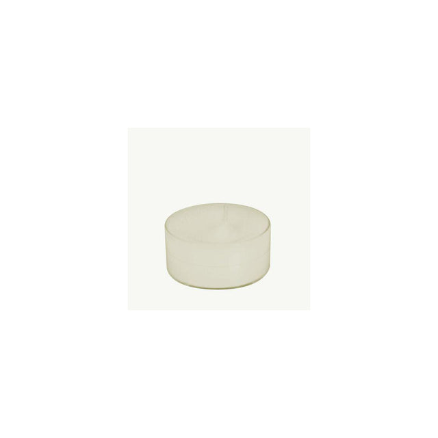 Tea light candle 100% rapeseed 38x24mm 40/pack white