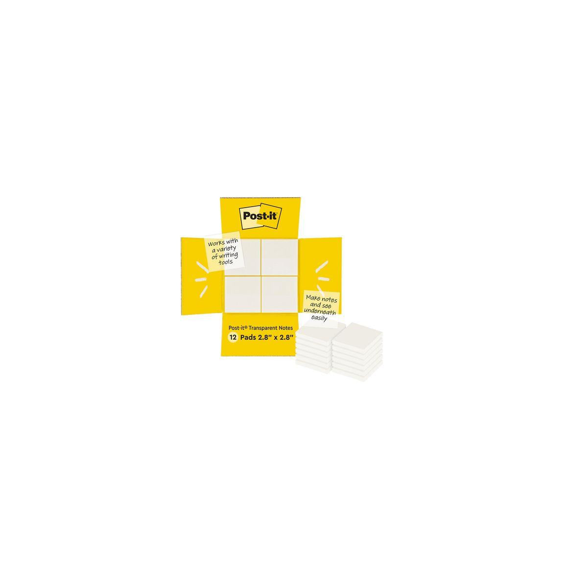Notes POST-IT 73x73mm transparent 12/pc