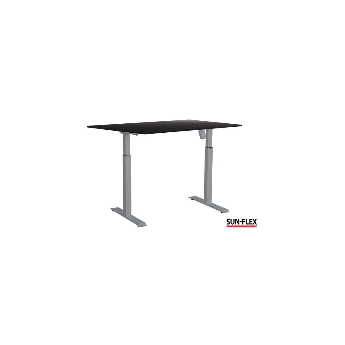 Table SUN-FLEX I height adjustable 120x80 grey/black