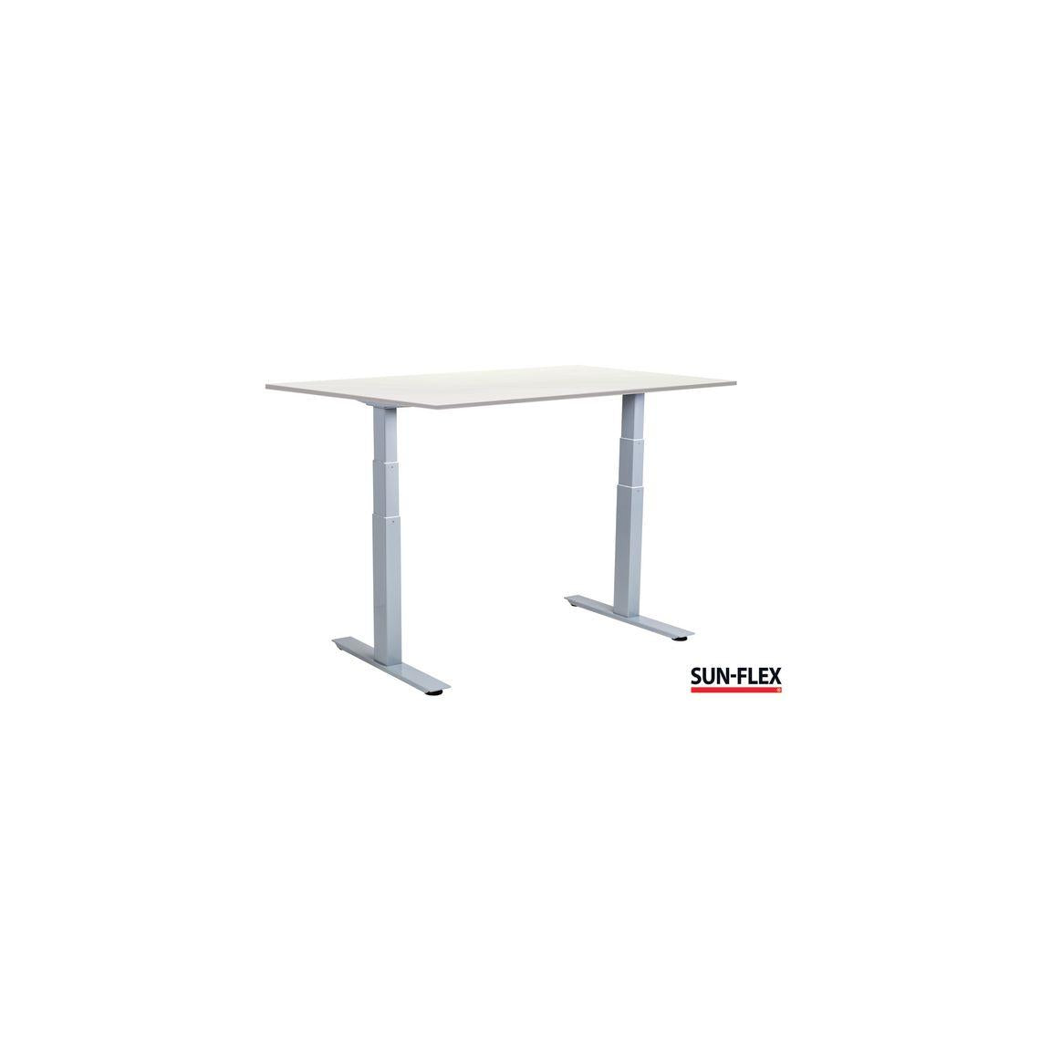 Table SUN-FLEX VI height adjustable 140x80 grey/white