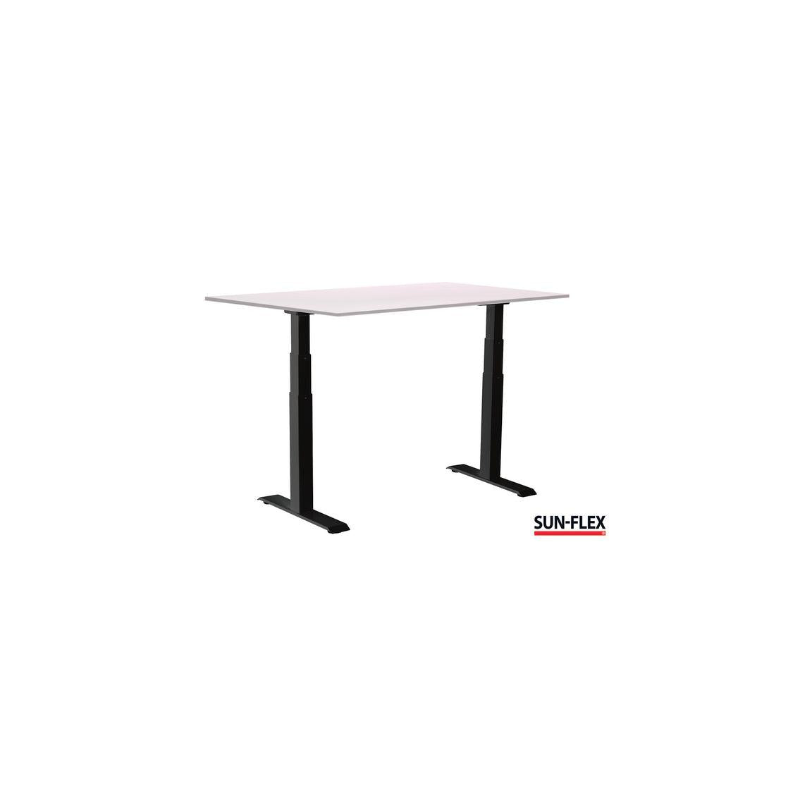 Table SUN-FLEX VI height adjustable 140x80 black/white