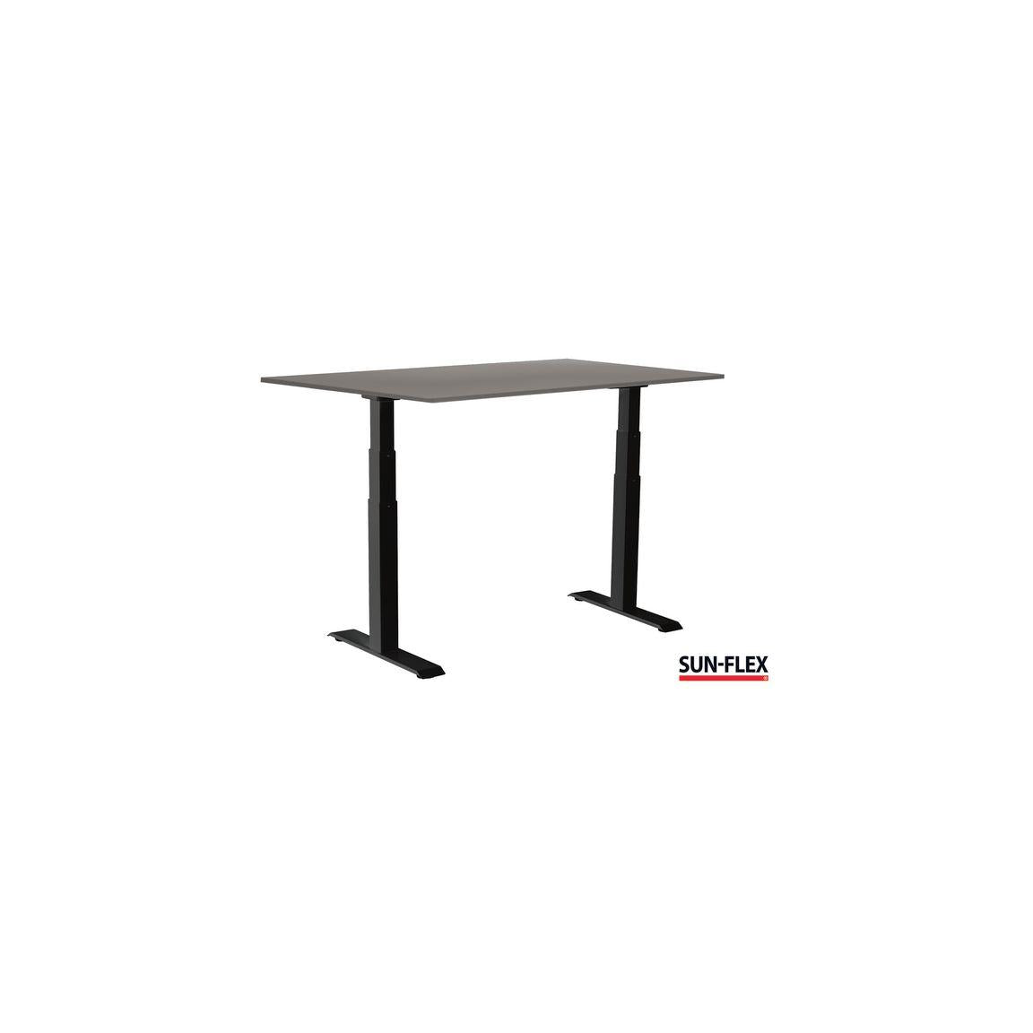 Table SUN-FLEX VI height adjustable 160x80 black/grey