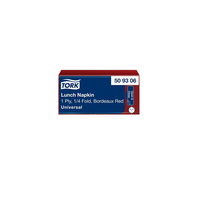 Napkin TORK Lunch 1-ply burgundy 500/pack